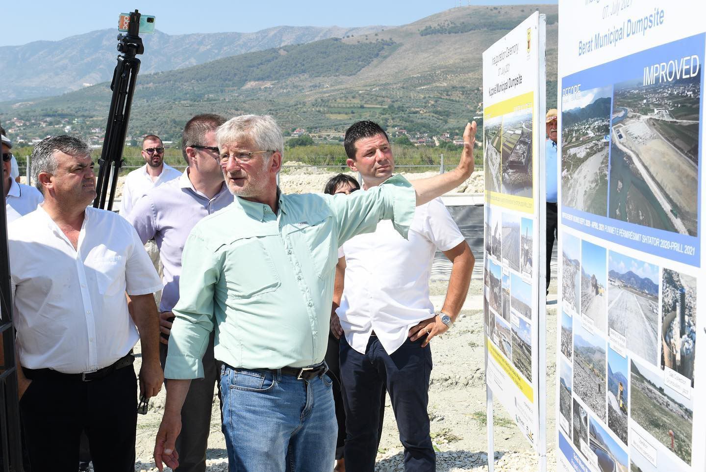 Site visit and inauguration at a municipal dumpsite improvement project