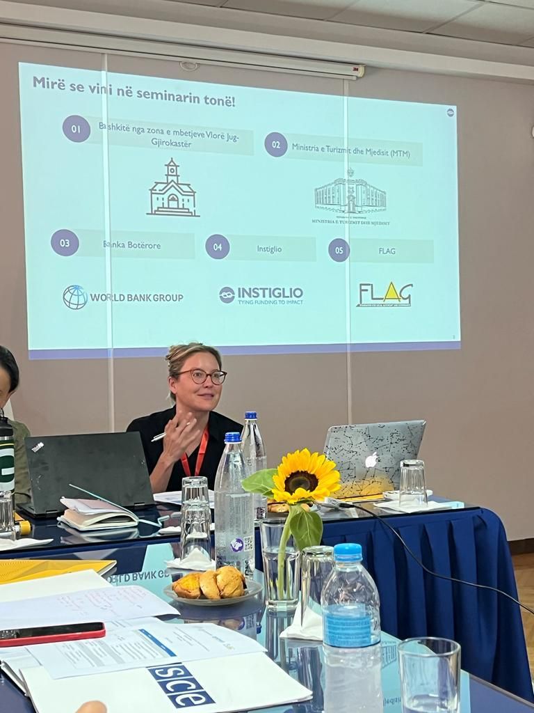 Presentation at a project seminar with World Bank and FLAG partners