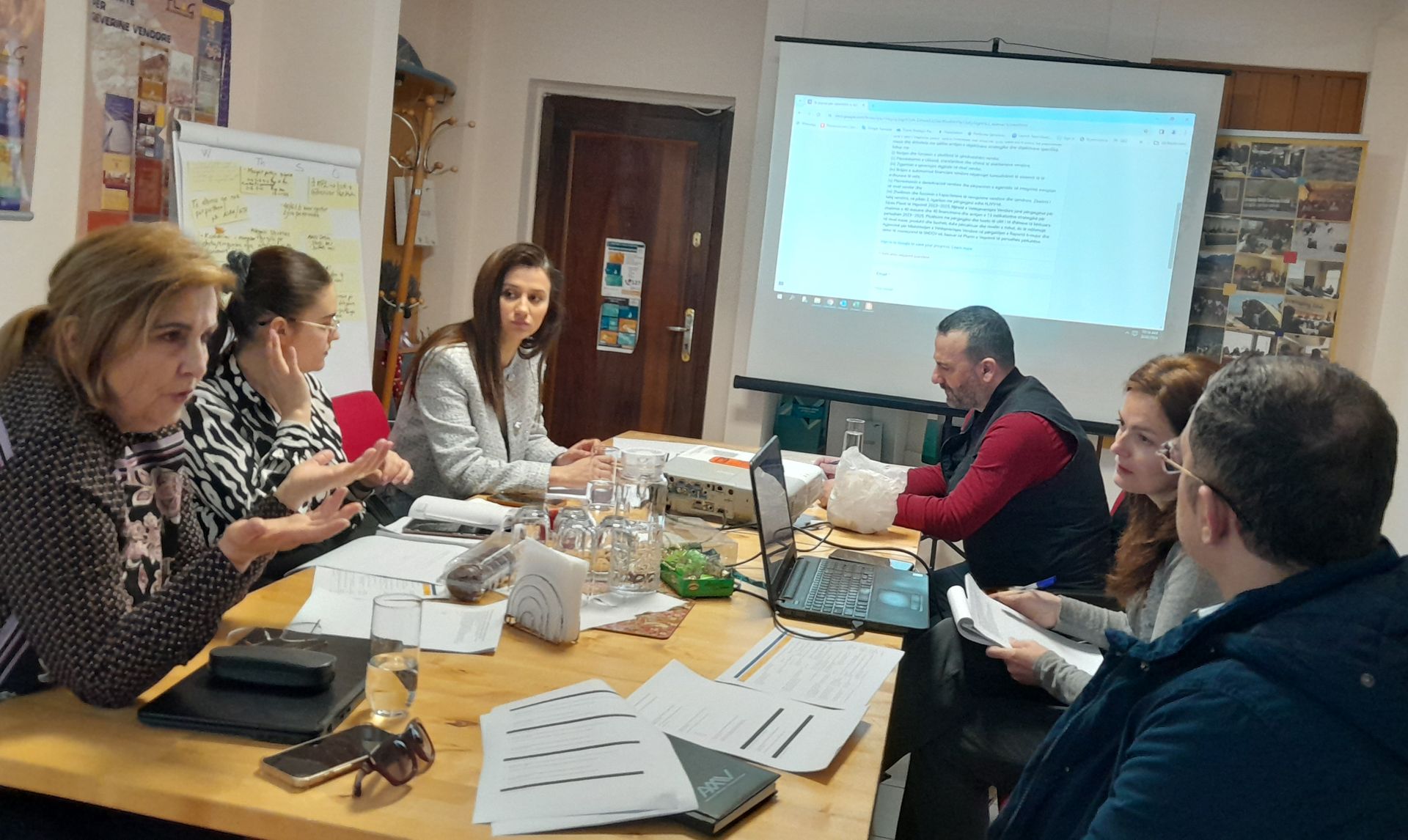 Team discussion during a project planning session